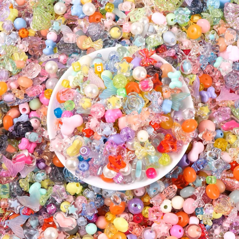 Acrylic Beads Lucky Bags - Open in Live - Bigger Hole for Pen Chain DIY