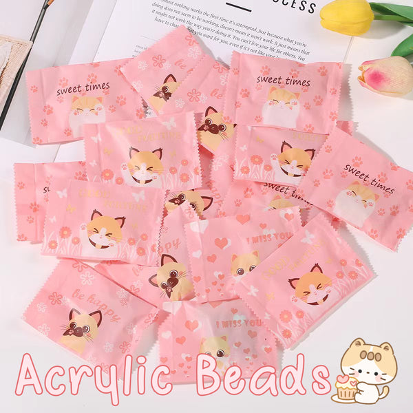 Acrylic Beads Lucky Bags - Open in Live - Bigger Hole for Pen Chain DIY