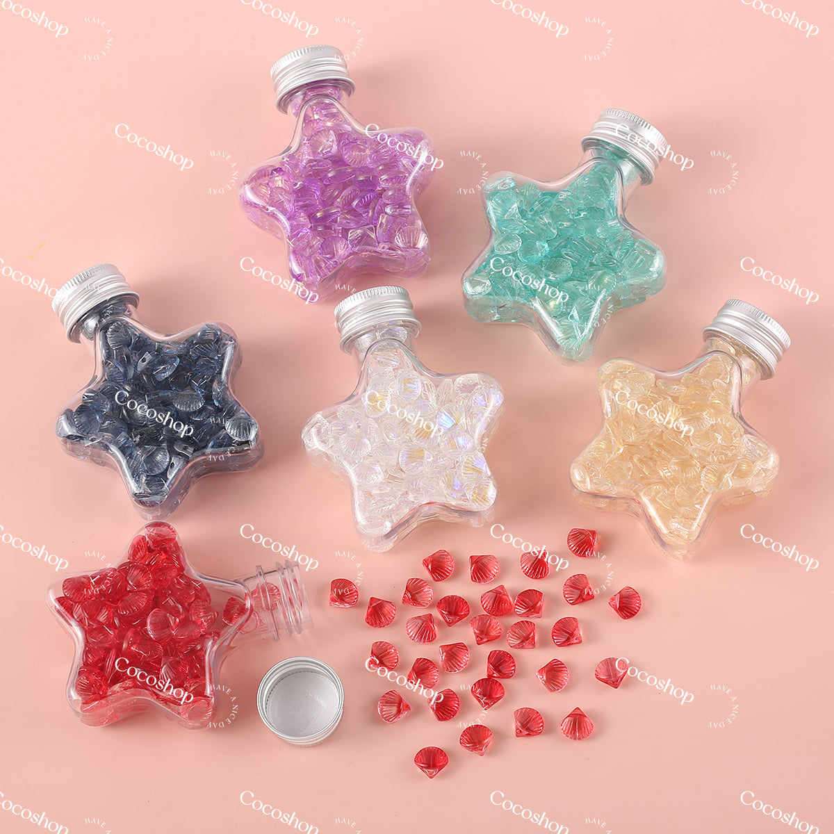Star Bottle Glass Beads