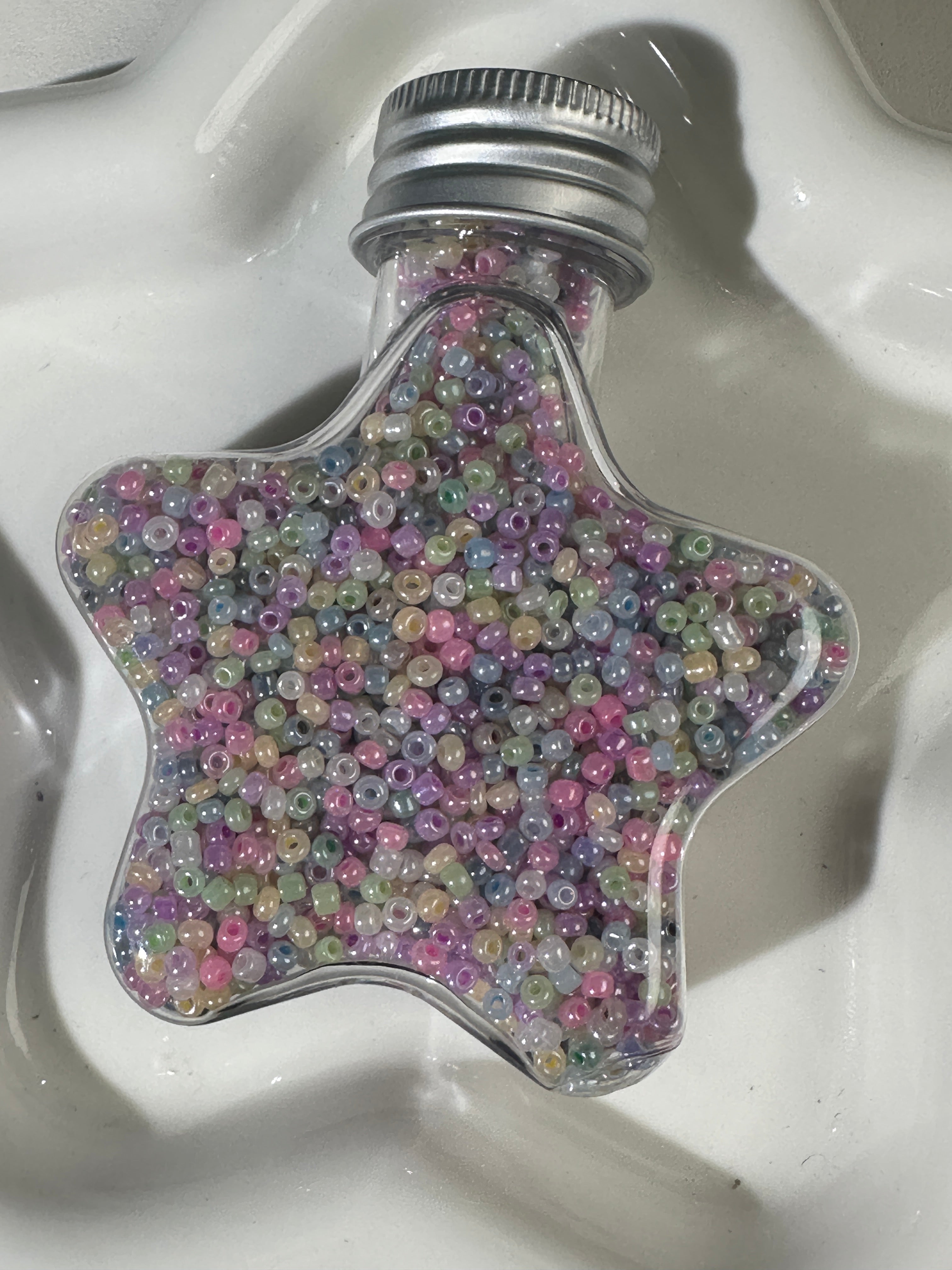 Star Bottle Glass Beads