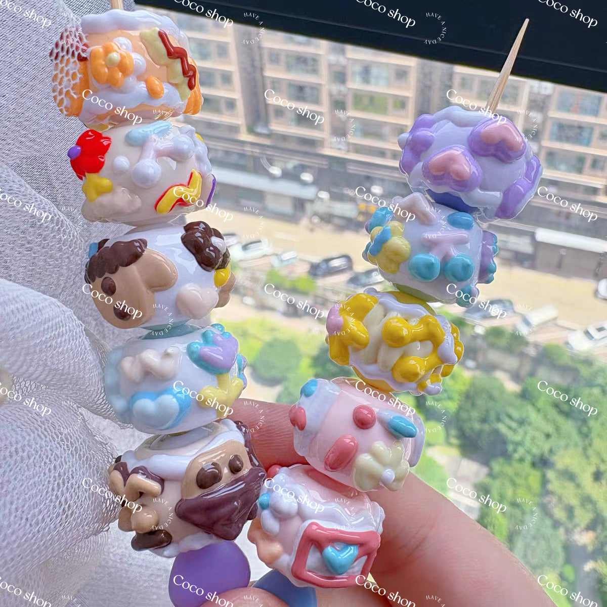 Acrylic Beads Lucky Bags - Open in Live - for Beaded Pen Chain DIY