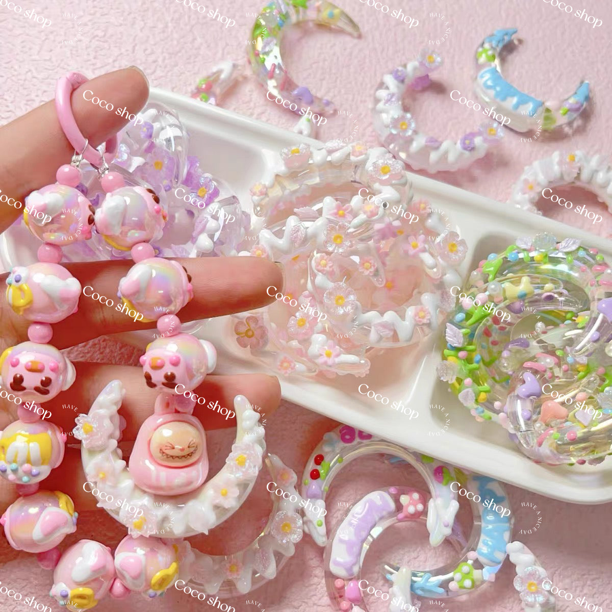 Acrylic Beads Lucky Bags - Open in Live - for Beaded Pen Chain DIY