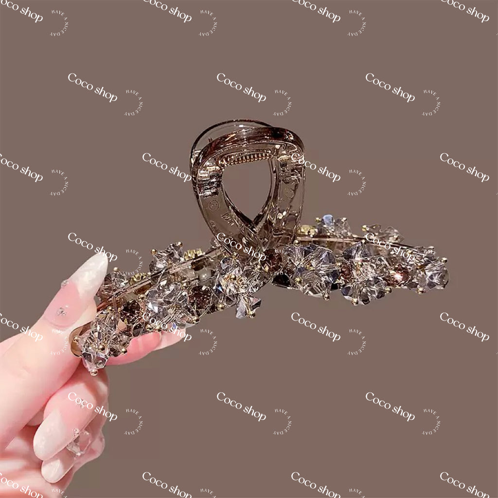 Luxury HeadBand Crystal Glass Beads Handmade Hair Clip