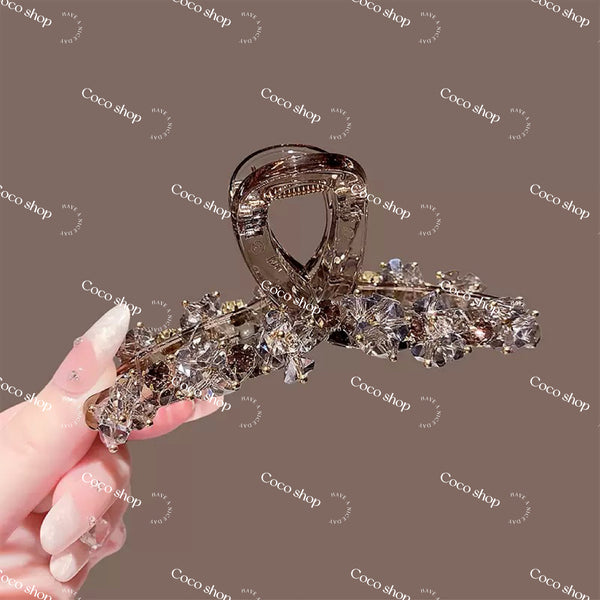 Luxury HeadBand Crystal Glass Beads Handmade Hair Clip