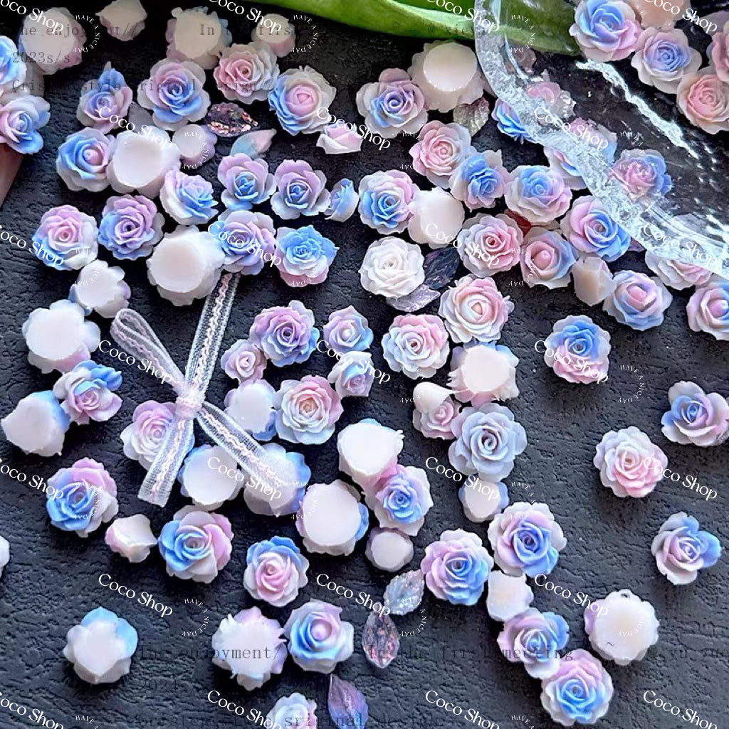 Luminous Soft Flower (Shovel in Live) for Jewelry /Craft /Nail /Phone Case DIY