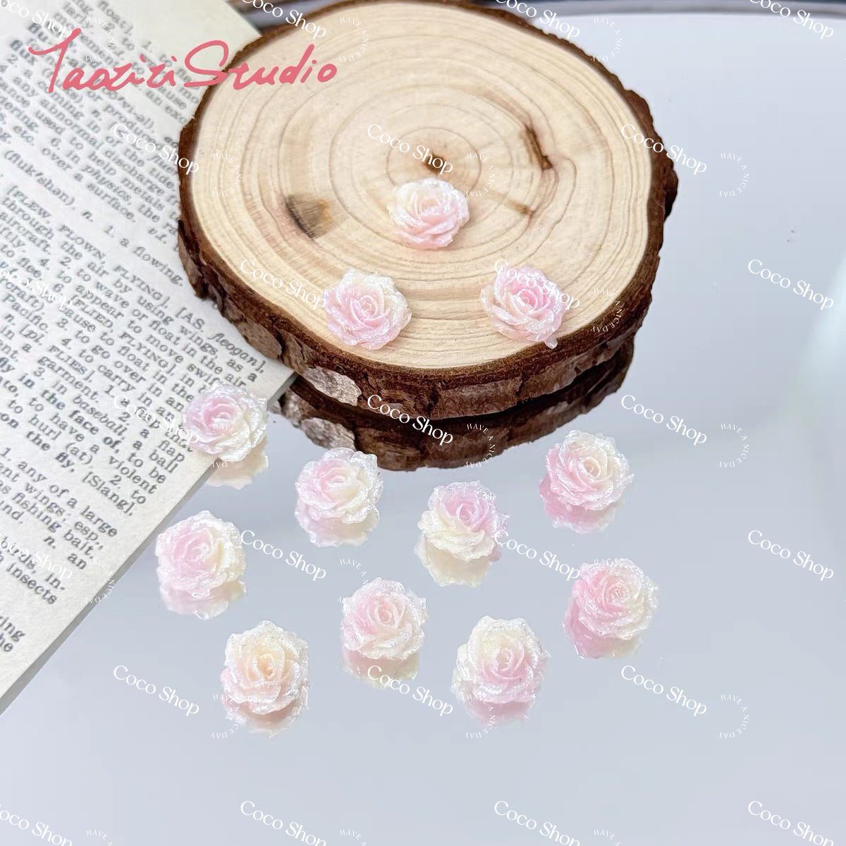 Luminous Soft Flower (Shovel in Live) for Jewelry /Craft /Nail /Phone Case DIY