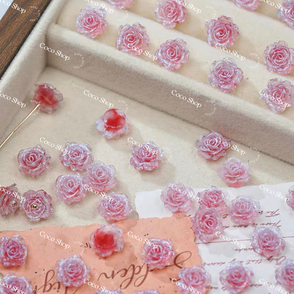 Luminous Soft Flower (Shovel in Live) for Jewelry /Craft /Nail /Phone Case DIY