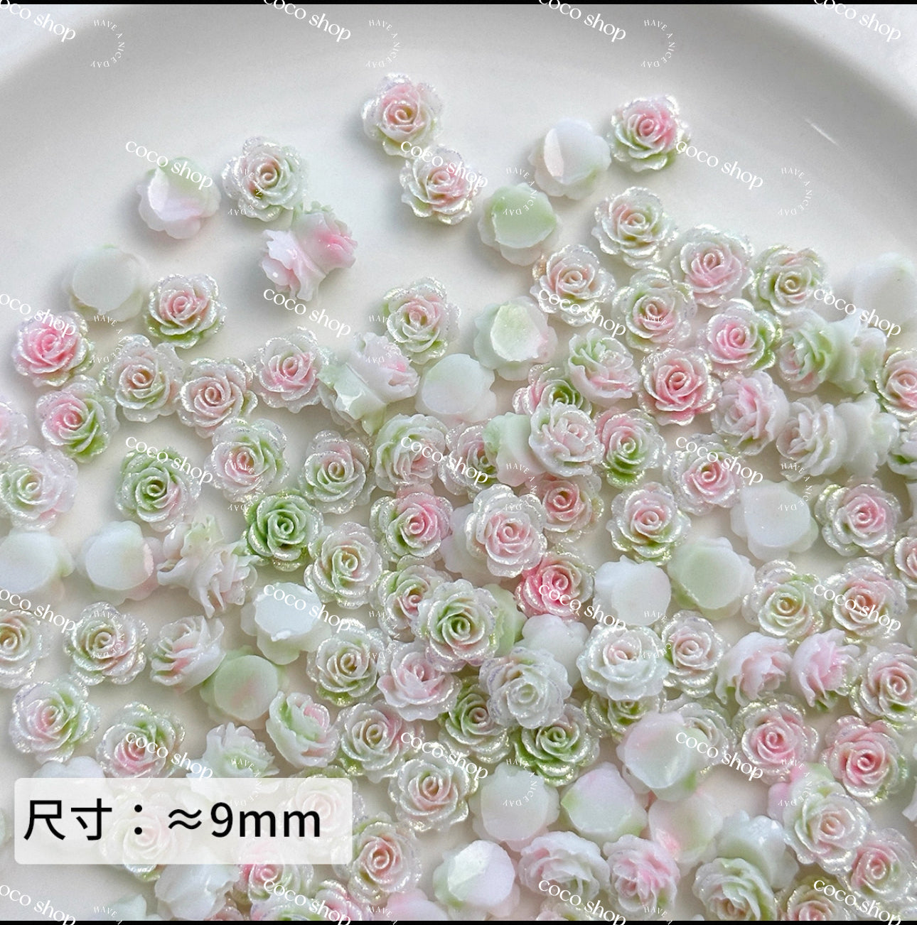 Luminous Soft Flower (Shovel in Live) for Jewelry /Craft /Nail /Phone Case DIY